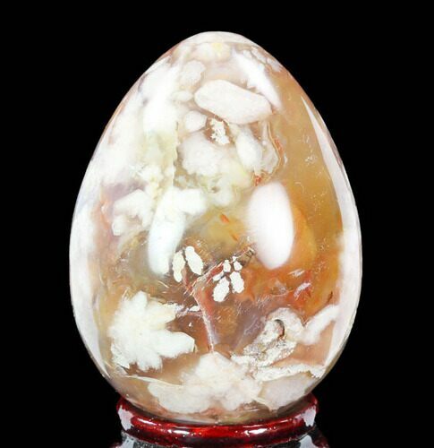 Polished Flower Agate Egg - Madagascar #121763